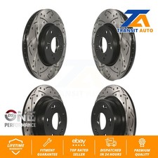 Front Rear Coated Drilled Slotted Disc Brake Rotors Kit For Honda HR-V Accord