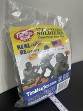 TimMee Plastic Army Men - OD Green 48pc Toy Soldier Figures - Made in USA
