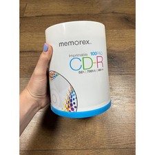 Memorex CD-R 52X 700MB 80Min Inkjet Printable 100 Pack Spindle Blank Discs