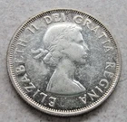 1953 Canada Silver 50c; Large Date SF