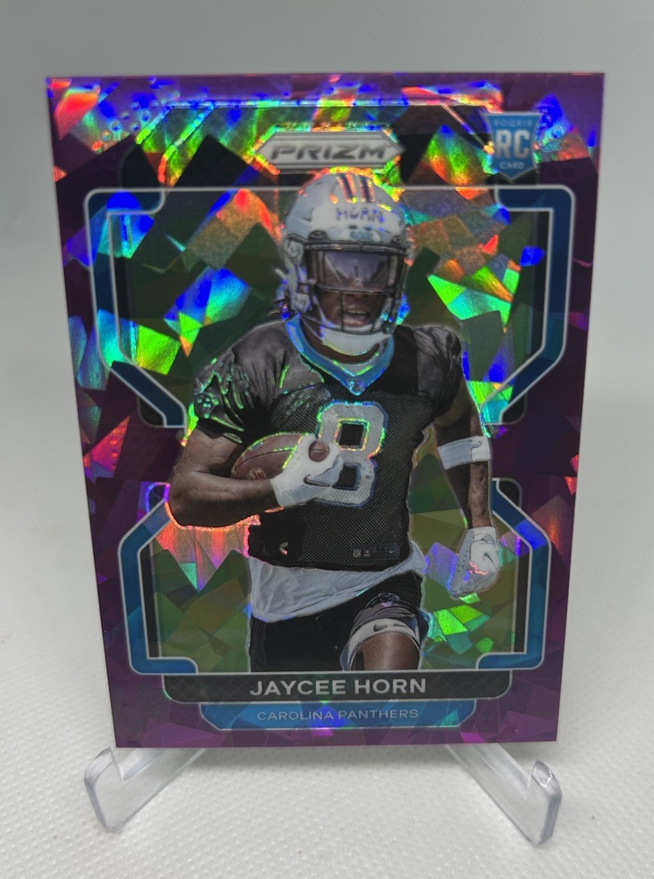 2021 Panini Prizm Rookie Purple Ice Prizm /225 Jaycee Horn Carolina Panthers RC