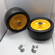 13X6.50-6 Flat-Free Lawn Mower Tire & Wheel Set of 2, Zero-Turn Mower Front Tire