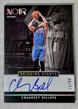 2018-19 Panini Noir Chauncey Billups Reigning Nights Auto /99 Pistons