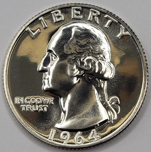 1964 Gem Proof Washington Quarter 90% Silver