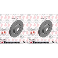 2X Zimmermann Sport Bremsscheiben 318Mm Gelocht Vorne Passend FüR Audi A4 A5 Q5