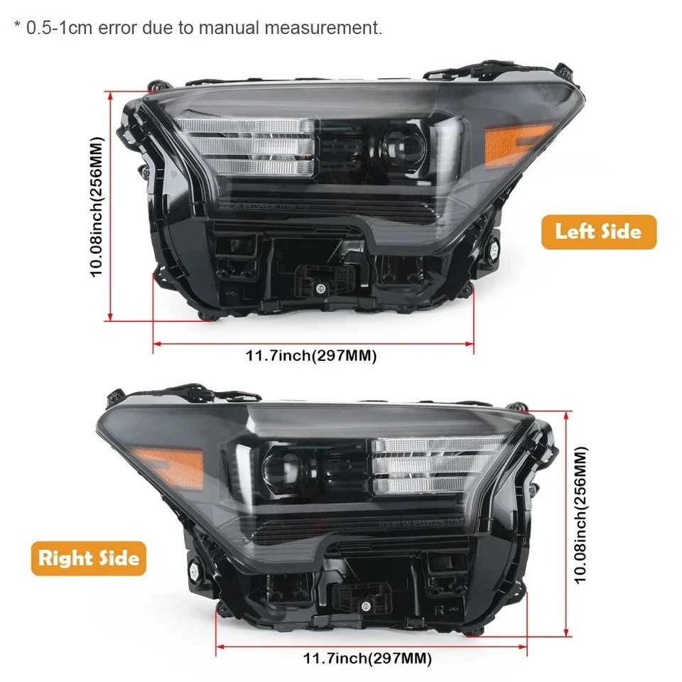 Pair For 2024-2025 Toyota Tacoma Led Headlight Assembly Left & Right Side Lamp - Image 4 of 4