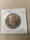 Franklin 1961 Proof Uncirculated Silver Half Dollar 50C nicely  toned  Coin