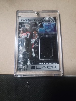 2023 Panini Black Bijan Robinson Rookie Futuristic Patch 108/150 Falcons RC
