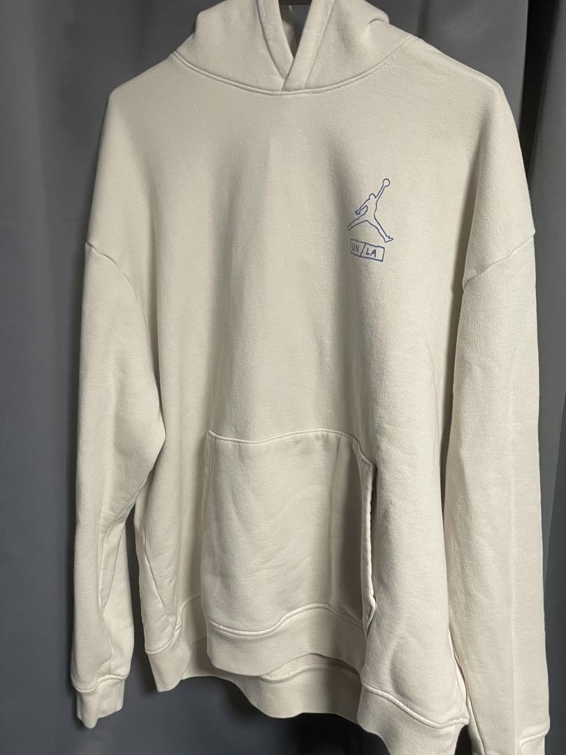 Hoodie AIR JORDAN UNION cream color size XL Long Sleeve Pullover Hoodie  Hoodie