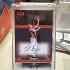 2024 Topps Stadium Club Mike Trout Red Auto /50 #SCBA-MT