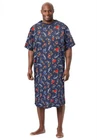 KingSize Men's Big & Tall Short-Sleeve Jersey Henley Nightshirt