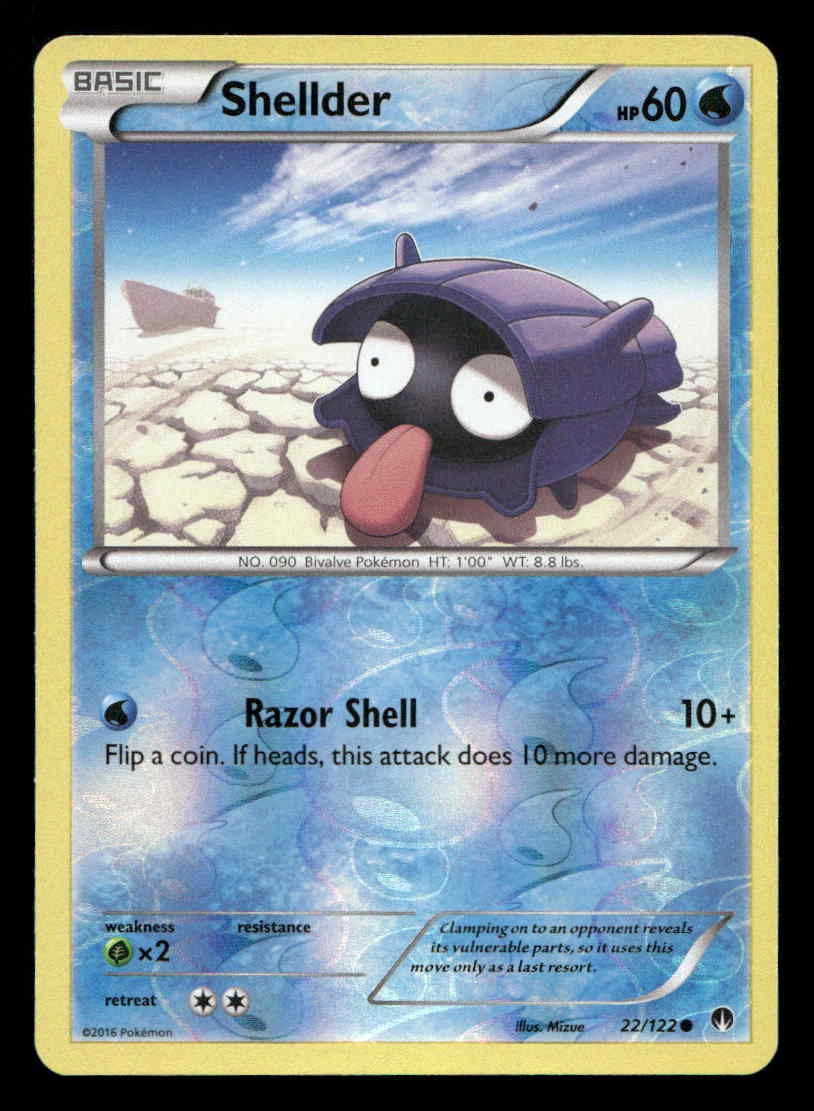 Shellder (22) Reverse Holofoil XY - BREAKpoint 22/122 LP Pokemon