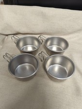 4 Vtg Rocky Cups Stainless Steel Camping Hiking 1 Cup - Made in USA