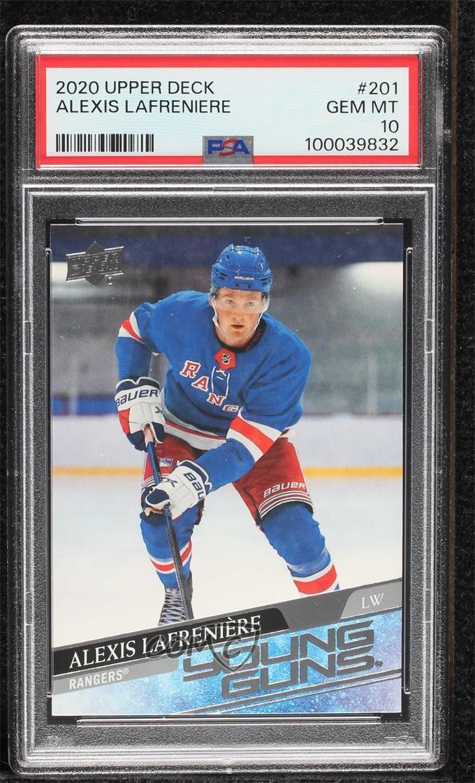 2020-21 Upper Deck Young Guns Alexis Lafreniere #201 PSA 10 GEM MT 8mh