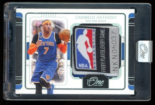 2024-25 Panini One And One Carmelo Anthony Knicks GU NBA Logoman Tag Patch 6/10