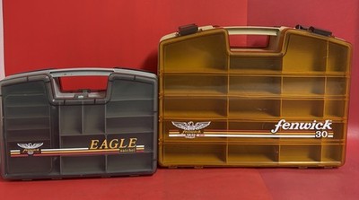 Vintage Fenwick Eagle Satchel 15 & Fenwick 30 Tackle Storage Boxes Lot Of 2