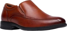 Clarks Men's Steadwell Step Loafer, Dark Tan Leather, 10 Wide