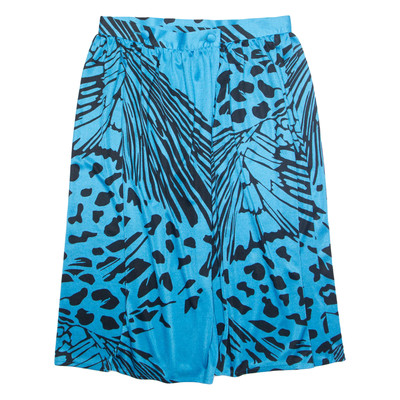 ARI Damen Wickelrock blau knielang verrücktes Muster UK 18