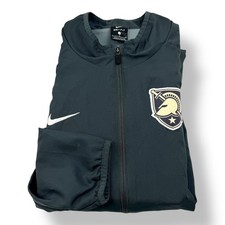 Nike US Army West Point Black Knights Dri-Fit Full Zip Track Jacket Gray Mens L