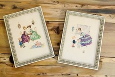 Vtg Framed Art Prints 1950s Donald Art Co Nursery Set