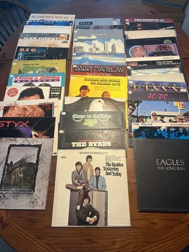 Classic ROCK Vinyl Lot of 35 LPs 60s70s/80s Beatles Eagles Led Zeppelin Police