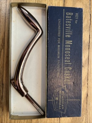 Vintage 70s/80s Mint In Box Batesville Monoseal Casket Coffin Crank Key,Funeral