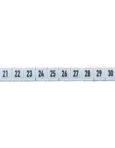 Streifen mit 10 Schildern für DEK 5 FWZ 21-30 Klemmen Weidmuller
