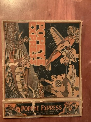 1936 Marx Tin Litho Wind Up Popeye Express Train Original Box Only