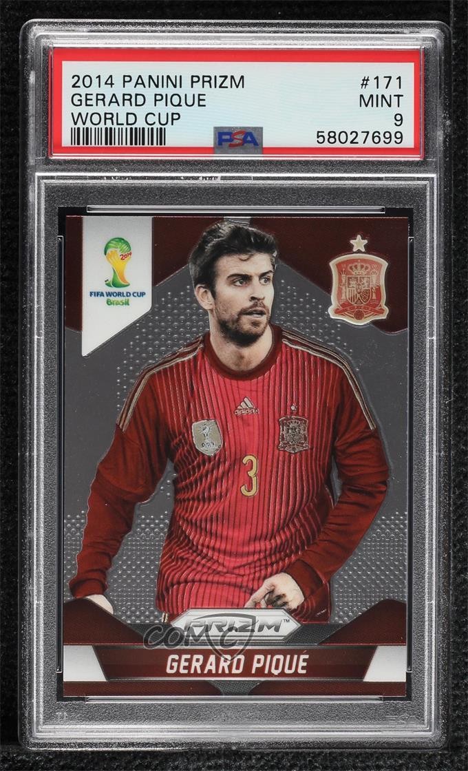 2014 Panini Prizm World Cup Gerard Pique #171 PSA 9 MINT 14hs
