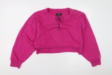 Womens UK Size M Victoria's Secret Pink Henley Sweatshirt