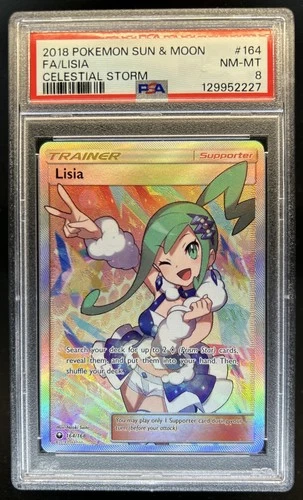 2018 Pokemon SM Celestial Storm Lisia #164/168 PSA 8