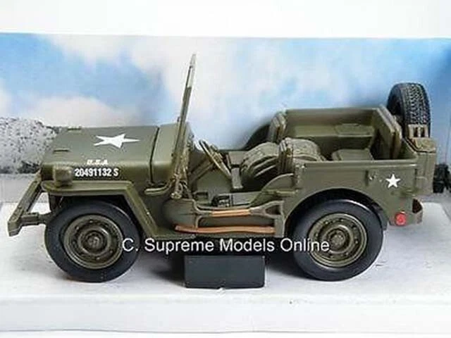 WILLYS ARMY MILITARY JEEP CAR MODEL 1:32 SIZE OPEN TOP GREEN EXAMPLE NEW RAY T3Z - Image 2 of 4