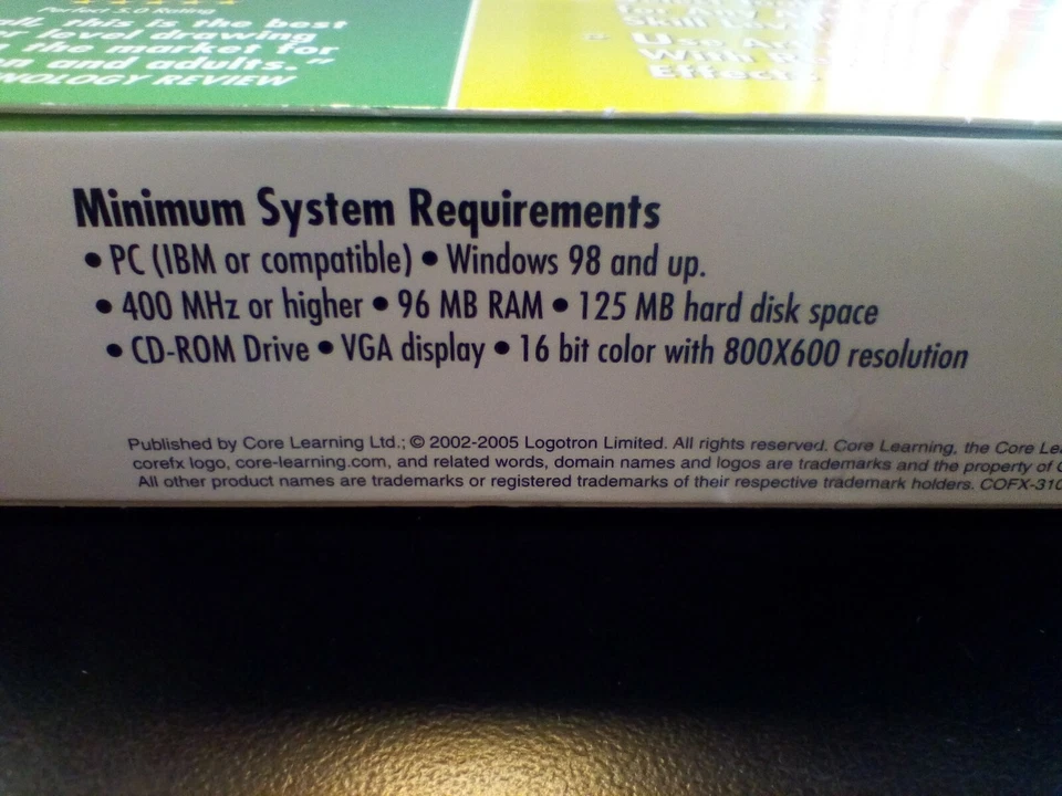 Core Learning CoreFX Three Level  Animate/Draw/Photo Edit  Software PC- CD- ROM - Image 4 of 4