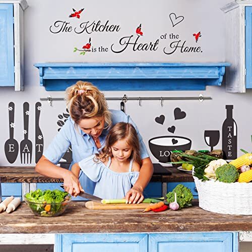 Kitchen Quote Wall Stickers Kitchen Dining Room Wall Decals Wall Art Kitchen - Picture 8 of 8