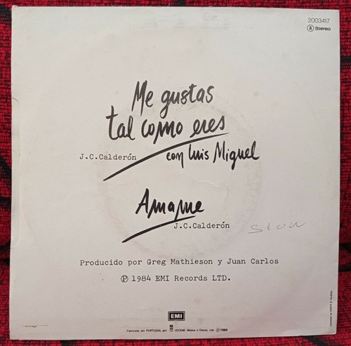 SHEENA EASTON & LUIS MIGUEL **Me Gustas Tal Como Eres** 1984 Portugal 7" SINGLE - Picture 2 of 4