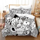 3D Hand Drawn Doodle Quilt Cover Set Bedding Sets Pillowcases Queen 11