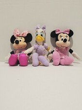 Disney 8" Minnie Mouse  Daisy Duck Bean Bag Plush Beanie Lot of 3