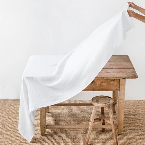 Euro Flax Linen Natural Table Cover for Home Dining Party Holiday Kitchen Decor - Picture 7 of 29