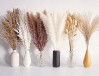 110PCS Pampas Grass Trockenblumenstrauß Boho Deko FüR Wohnzimmer Hochzeit