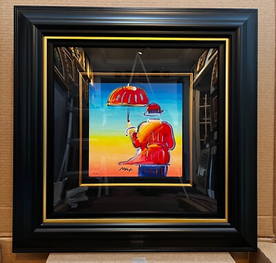 Peter Max ''Umbrella Man'' 2017 original serigraph, hand-signed, COA & appr