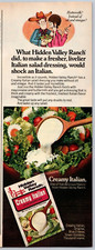 1977 PRINT AD Hidden Valley Ranch Salad Dressing Mix Creamy Italian Original