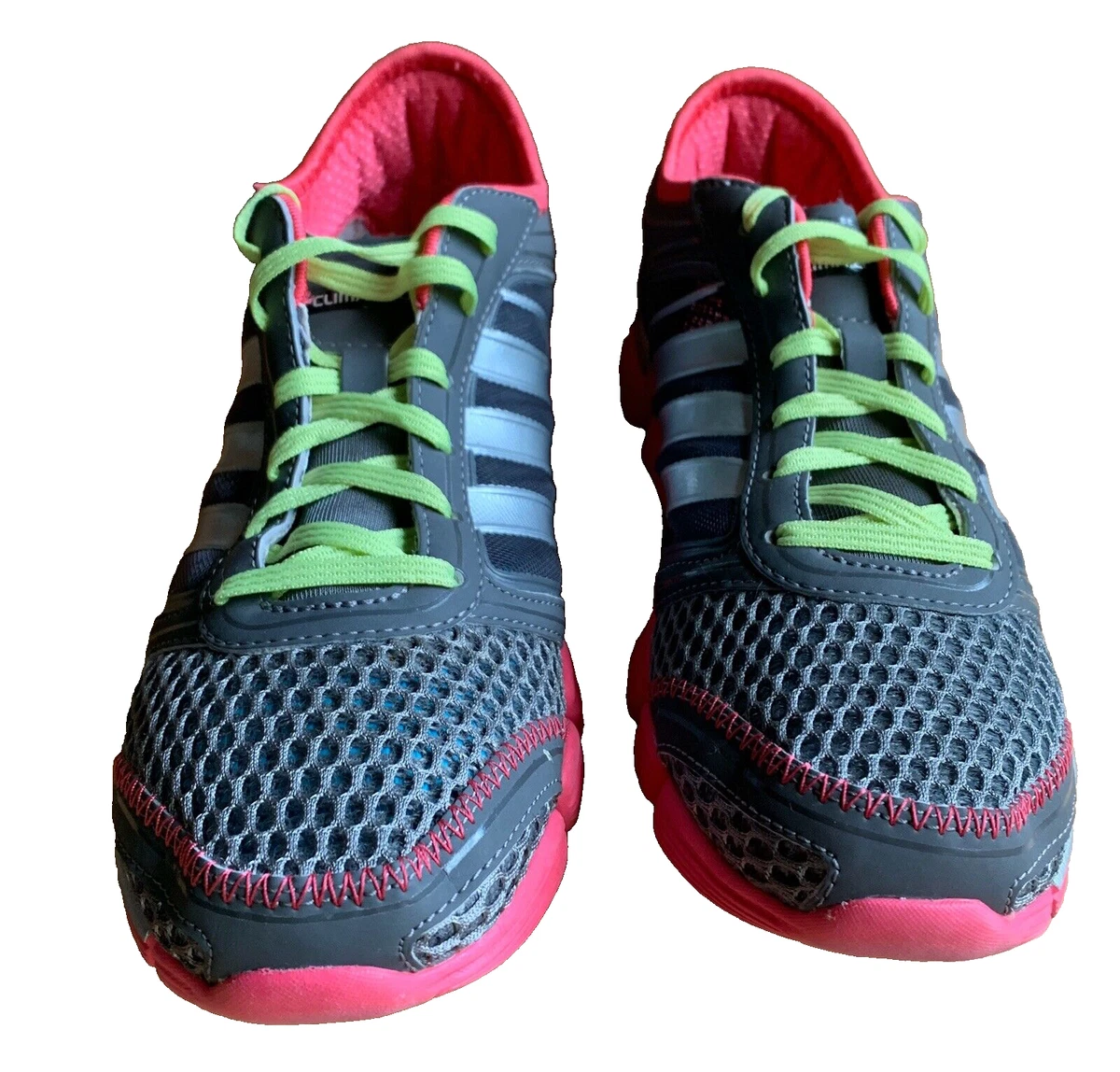 ADIDAS ADIWEAR CLIMACOOL GRAY FUCHSIA PINK RUNNING SHOES WOMENS SIZE US 8.5 UK 7
