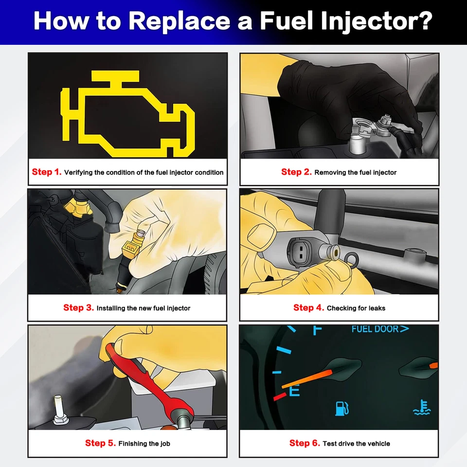 8x Fuel Injectors Fits for 2012-2019 Nissan Versa 1.6L 16600-1KT0A New Foto 4 de 4