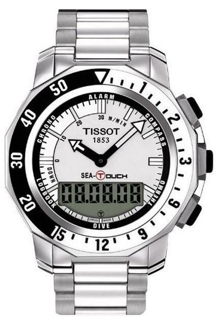 Tissot Sea-Touch Analog-Digital Silver Dial Watch -T026.420.11.031.00