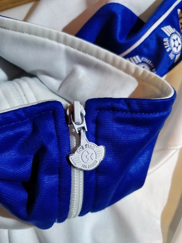 One Star For America 90's Vintage Tracksuit Top Jacket Blue White Hype Striped - Picture 6 of 8