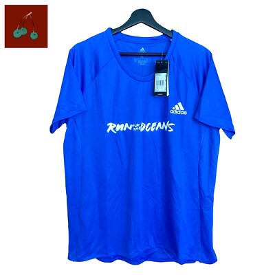 Adidas Parley Run For The Oceans 2022 Blue Womens T-Shirt Trefoil