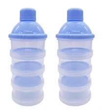4 Layers Baby Formula-Milk Powder Dispenser Infant Food Storage Container-2PCS