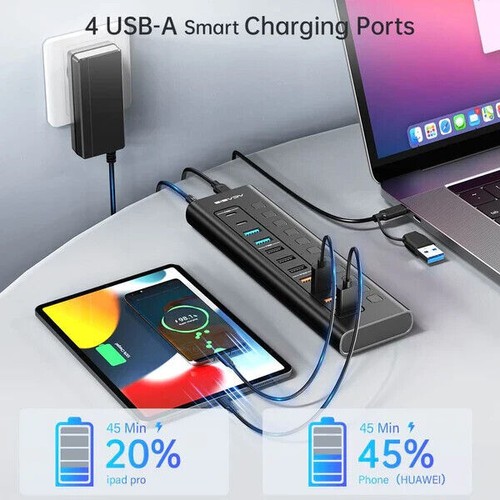 ACASIS Concentrador USB Alimentado USB A/C 3.0/2.0 Adaptador de Corriente de Interruptor Único para PC/Teléfono - Imagen 4 de 9