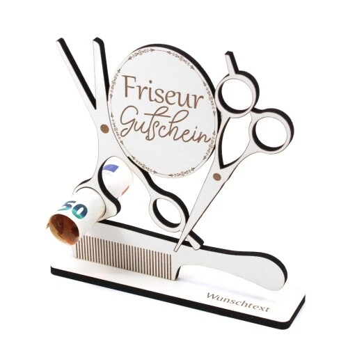 Geldgeschenk Friseur Friseurgutschein - inkl. Wunschtext - Schild für Geld Gutsc - Bild 4 von 4