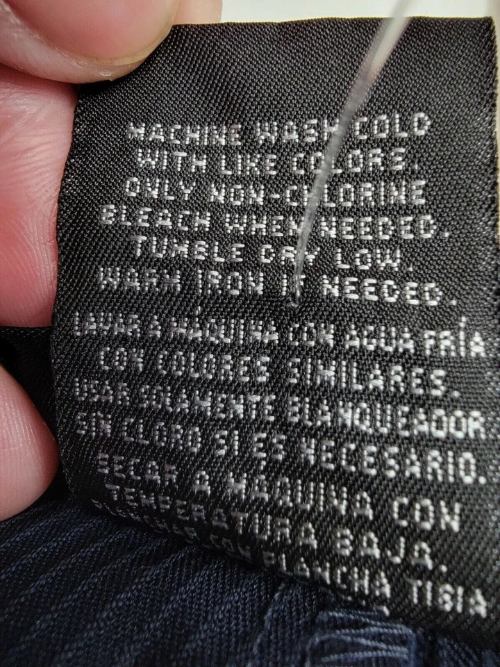 Pantalones capri Attention para mujer talla 18 azul a rayas NUEVO Foto 3 de 4